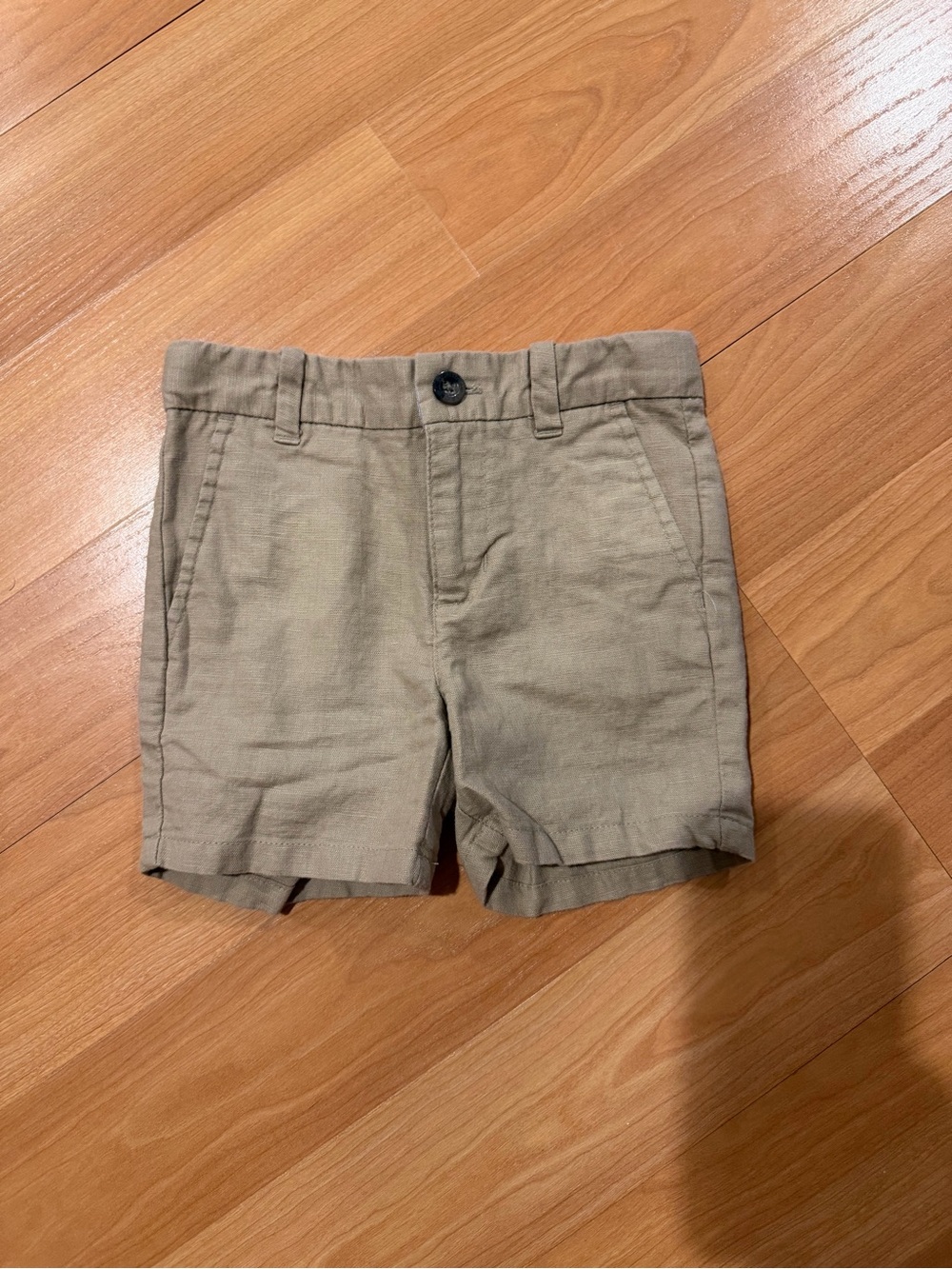 Like New! Janie and Jack Beige Linen-Blend Kids Shorts